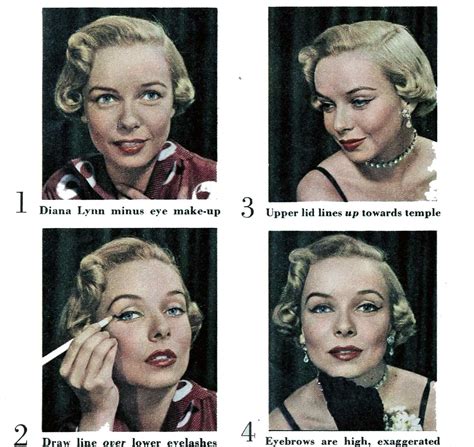 1950 makeup tutorial|making old style makeup.